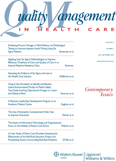 Quality Management in Health Care