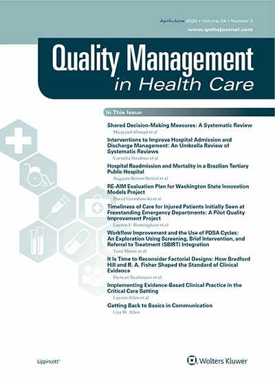 Quality Management in Health Care