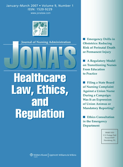 JONA's Healthcare Law, Ethics, and Regulation