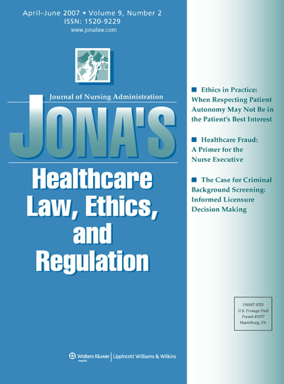 JONA's Healthcare Law, Ethics, and Regulation