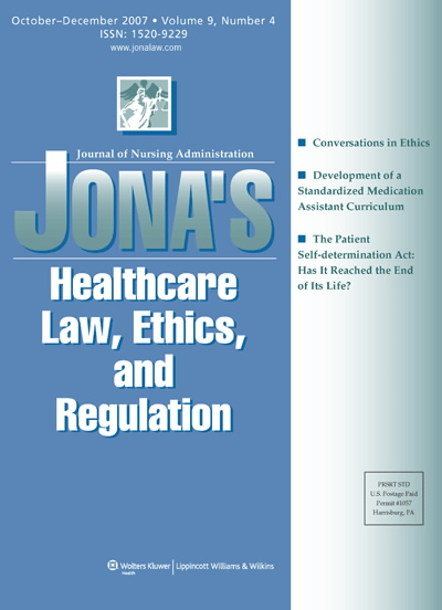 JONA's Healthcare Law, Ethics, and Regulation