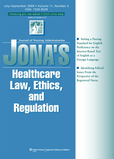 JONA's Healthcare Law, Ethics, and Regulation