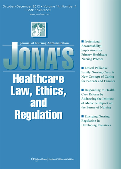 JONA's Healthcare Law, Ethics, and Regulation