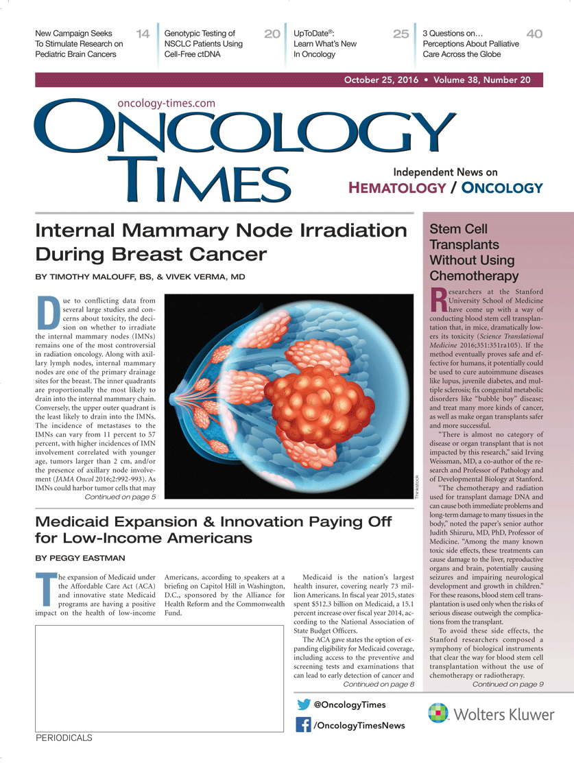 Oncology Times, October 25 2016 Vol.38 Issue 20