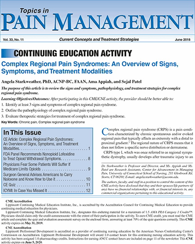 Topics in Pain Management