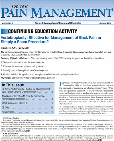 Topics in Pain Management