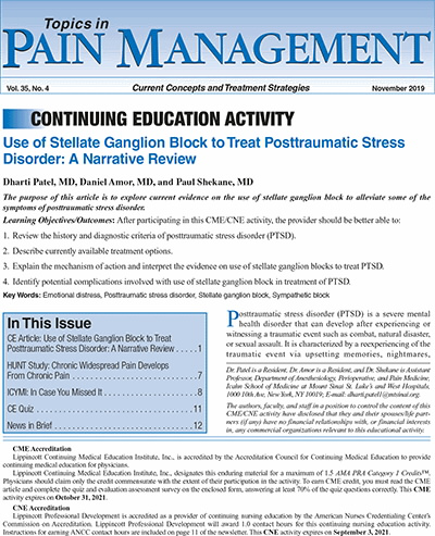 Topics in Pain Management