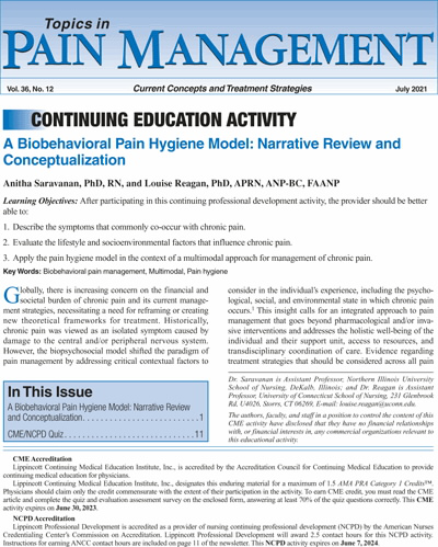 Topics in Pain Management