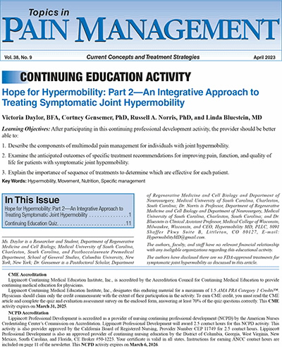 Topics in Pain Management