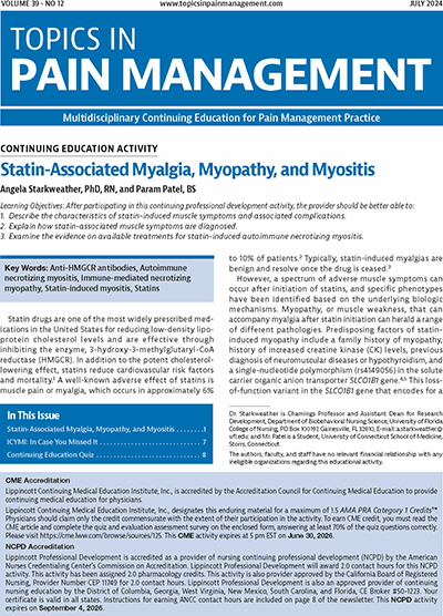 Topics in Pain Management