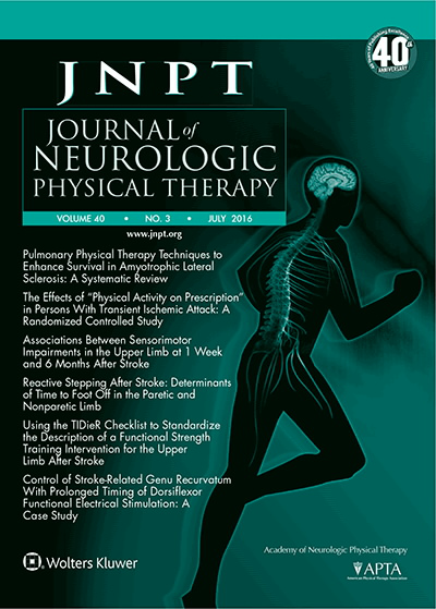 Journal of Neurologic Physical Therapy