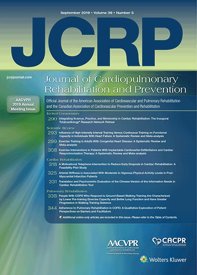 Journal of Cardiopulmonary Rehabilitation & Prevention