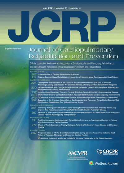 Journal of Cardiopulmonary Rehabilitation & Prevention