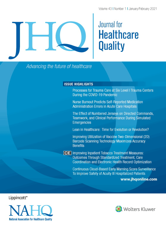 Journal for Healthcare Quality | January/February 2021 Vol.43 