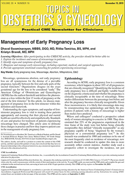 Topics in Obstetrics & Gynecology