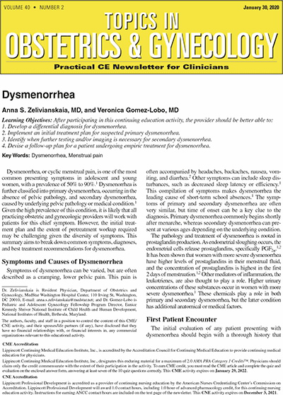 Topics in Obstetrics & Gynecology