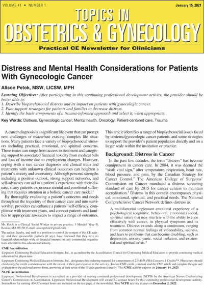 Topics in Obstetrics & Gynecology