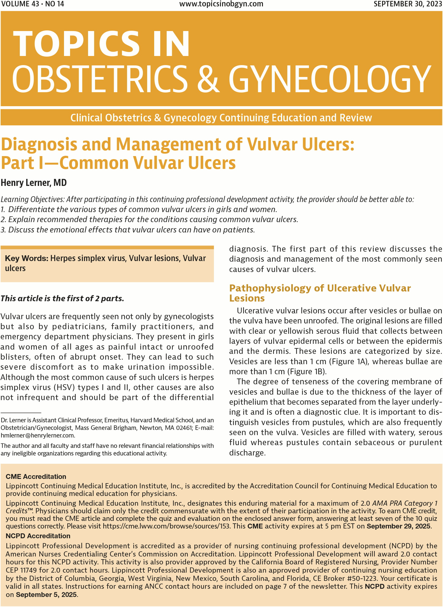 Topics in Obstetrics & Gynecology