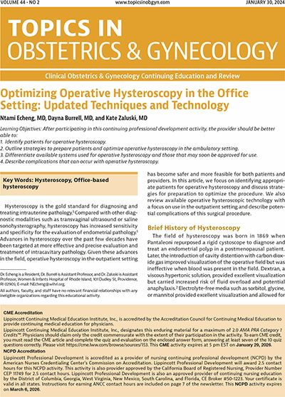 Topics in Obstetrics & Gynecology