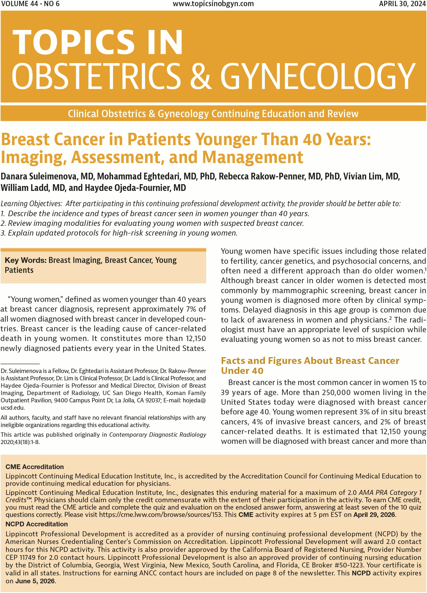 Topics in Obstetrics & Gynecology